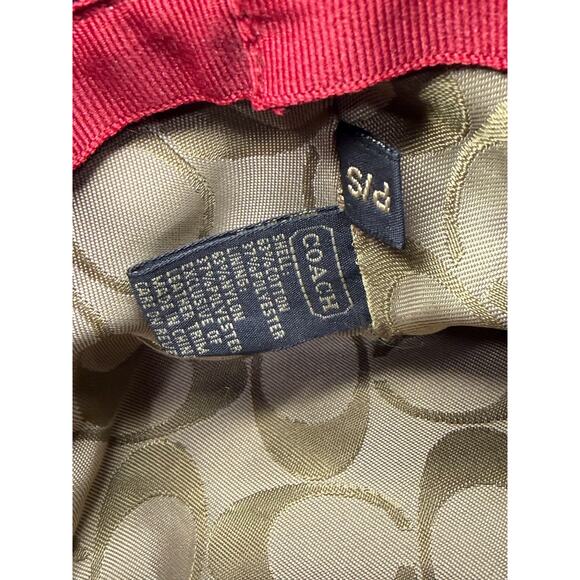 Vintage Coach Denim Striped Fedora Hat Size P/S main image 6